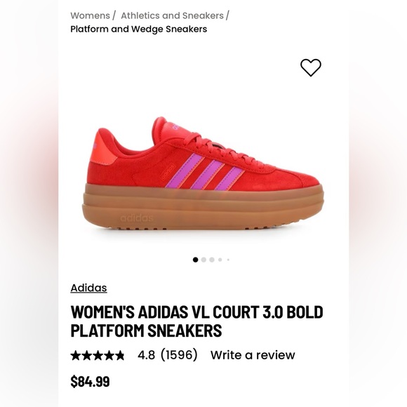 Adidas Women’s VL Court 3.0 Bold Platform Sneakers - Picture 7 of 7